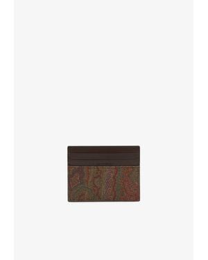 Etro Arnica Paisley Jacquard Cardholder - White