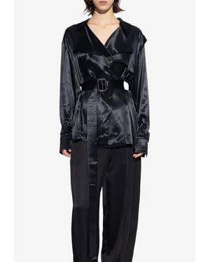 Ferragamo Short Tailored Coat - Black
