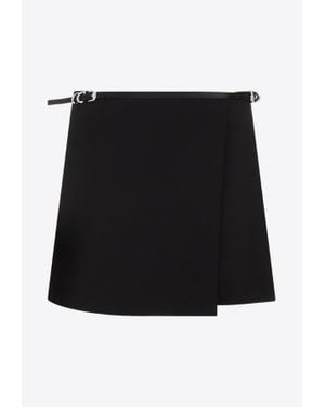 Givenchy Belted Wrap Miniskirt - Black
