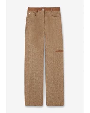 Versace All-Over Logo Pants - Natural