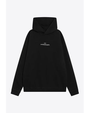 Maison Margiela Reversed Logo Hooded Sweatshirt - Black