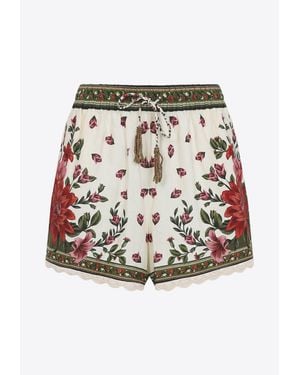 FARM Rio Floral-Print Mini Shorts - Multicolour