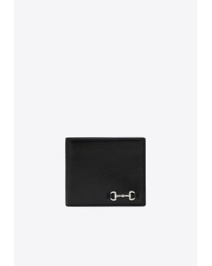 Gucci Horsebit Bi-Fold Leather Wallet - White