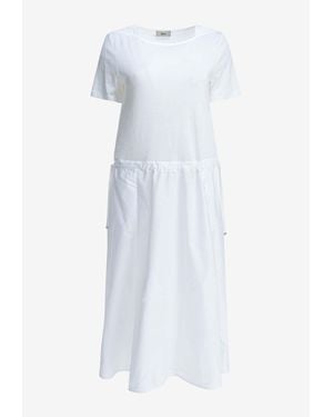 Herno Flared Midi Dress - White