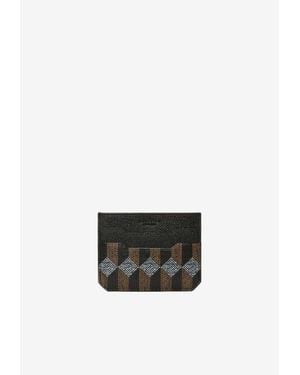 AU DEPART Coated Canvas Monogram Cardholder - White