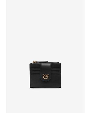 Pinko Love Birds Leather Zip Wallet - White