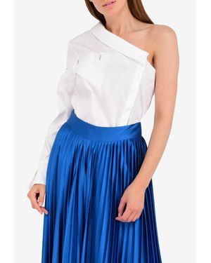 Mugler One-shoulder Asymmetric Shirt - Blue