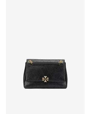 Tory Burch Medium Charlie Quilted Leather Shoulder Bag - Black