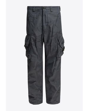 Stone Island Logo Patch Cargo Pants - Gray