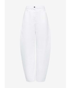 Alaïa Curved Denim Pants - White
