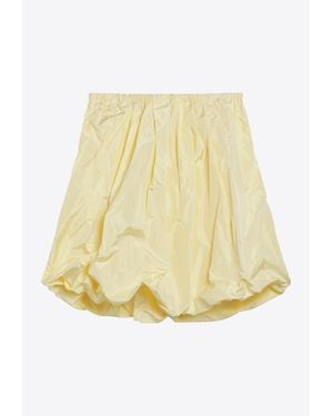 Prada Silk Taffeta Mini Skirt - Natural