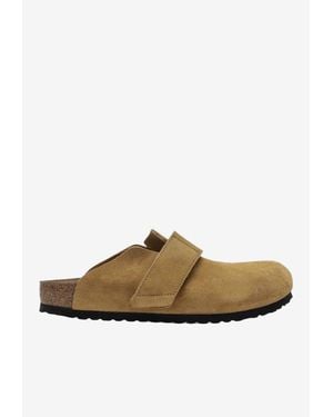 Birkenstock Loma Suede Leather Clogs - Brown