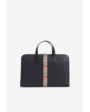 Paul Smith Signature Stripe Briefcase - Blue