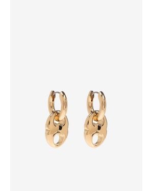 Tory Burch Small Gemini Hoop Earrings - White