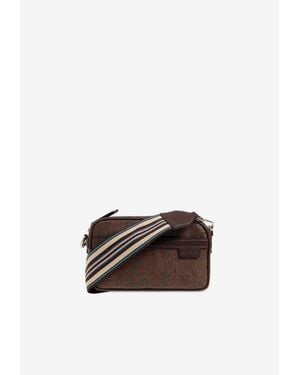 Etro Paisley Jacquard Shoulder Bag - Brown