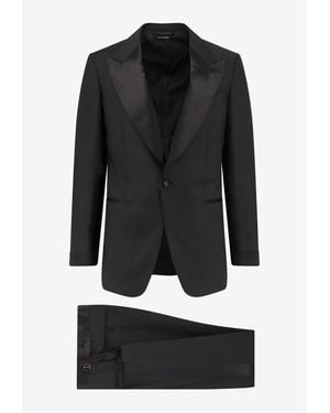 Tom Ford Single-Breasted Wool Suit - Black