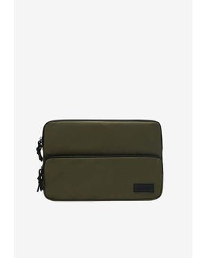 Rag & Bone Logo-Patch Laptop Briefcase - Green