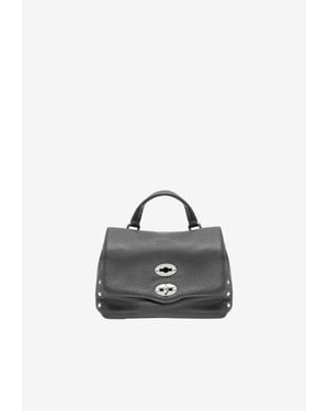 Zanellato Baby Postina Grained Leather Handbag - Gray
