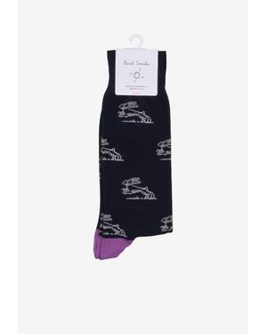 Paul Smith Rabbit Calf Socks - Blue
