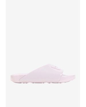 Givenchy Label Rubber Slides - Pink