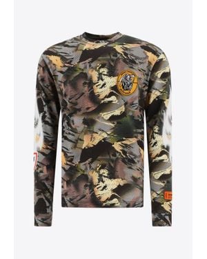 【HERON PRESTON】HPNY Long-Sleeved T-shirt/全国送料無料 Heron Preston HPNY embroidered rollneck long sleeve t-shirt