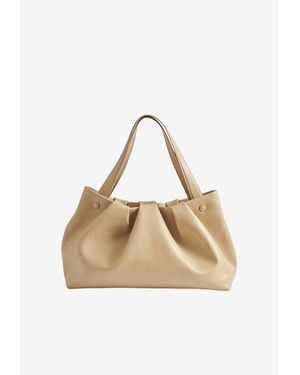 THEMOIRÈ Athena Vegan Leather Shoulder Bag - Natural
