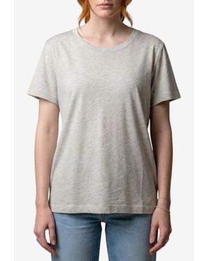 The Row Dera Crewneck T-Shirt - Gray