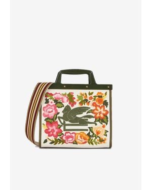 Etro Small Love Trotter Floral Tote Bag - Multicolour