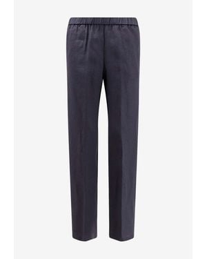 Aspesi Drawstring Linen Pants - Blue