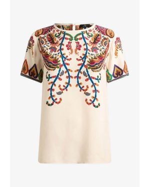 Etro Floral Paisley Print T-Shirt - White