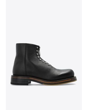 McQueen Maker Zip Ankle Boots - Black