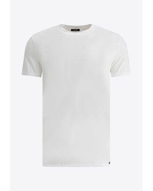 Tom Ford Logo-Patch Crewneck Undershirt - White