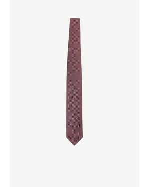 Lanvin Polka-Dots Silk Tie - White