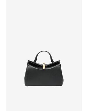 Jacquemus Le Petit Valérie Bag Soft Leather Handbag - Black