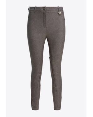 Burberry Jodhpur Herringbone Slim Pants - Grey
