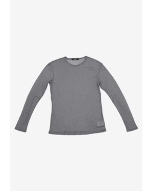 LA ROSE Long-Sleeved Jersey T-Shirt - Grey