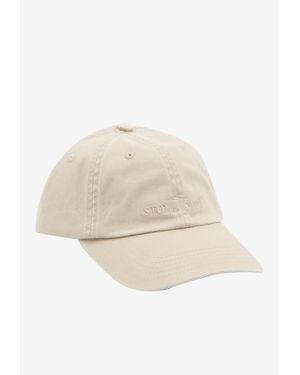 Stone Island Logo Embroidered Baseball Cap - Natural