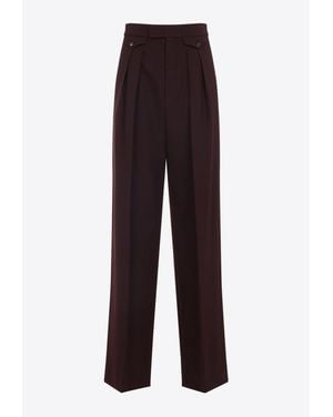 Chloé Wool Tailored Straight-Leg Pants - Multicolour