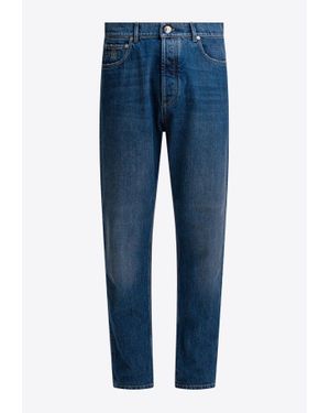 Brunello Cucinelli Straight-Leg Washed Jeans - Blue