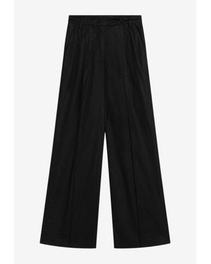 Department 5 Wide-Leg Tailored Pants - Black