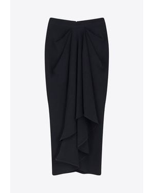 Givenchy Draped Midi Skirt - Black