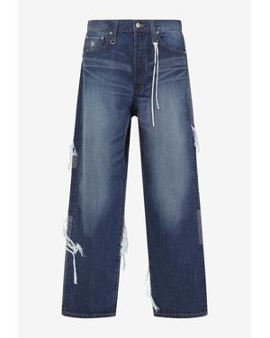 Jeans MASTERMIND JAPAN 2012 - Coupe Straight Leg Délavée Grise - Taille L - Occasion Très Bon état