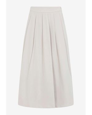 Peserico Midi Pleated Skirt - White