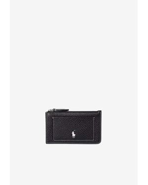 Ralph Lauren Polo Play Leather Zip Cardholder - White