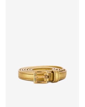 Prada Metallic Nappa Leather Belt