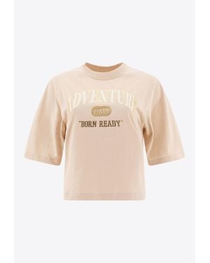 Pinko Adventure Printed T-Shirt - Natural