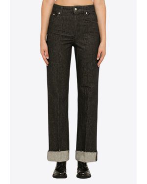 Department 5 Logo-Patch High-Waist Jeans - Black