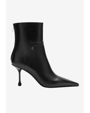 Jimmy Choo Cycas 80 Nappa Leather Ankle Boots - Black