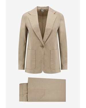 Aspesi Single-Breasted Tailored Suit - Natural