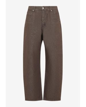 Jacquemus Le De-Nîmes Tempo Wide-Leg Jeans - Brown